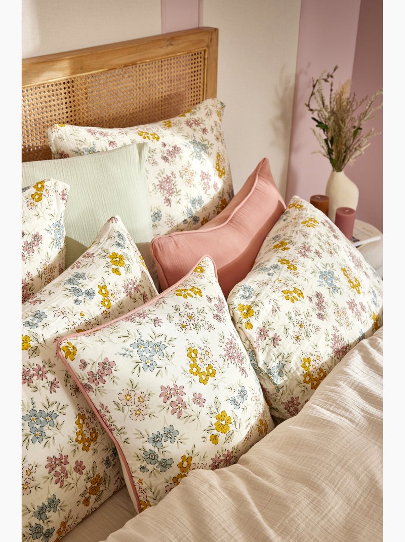 Taie d'oreiller en gaze de coton adele Beige - Kiabi