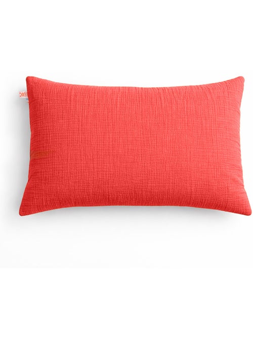 Taie d'Oreiller en Gaze de Coton Bio Fraise - Kiabi Taie d'Oreiller en Gaze de Coton Bio Fraise - Kiabi