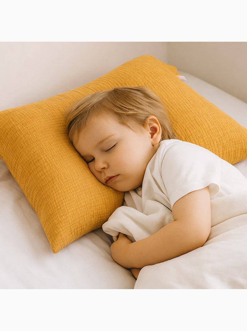 Taie d'Oreiller en Gaze de Coton Bio Honey Beige - Kiabi