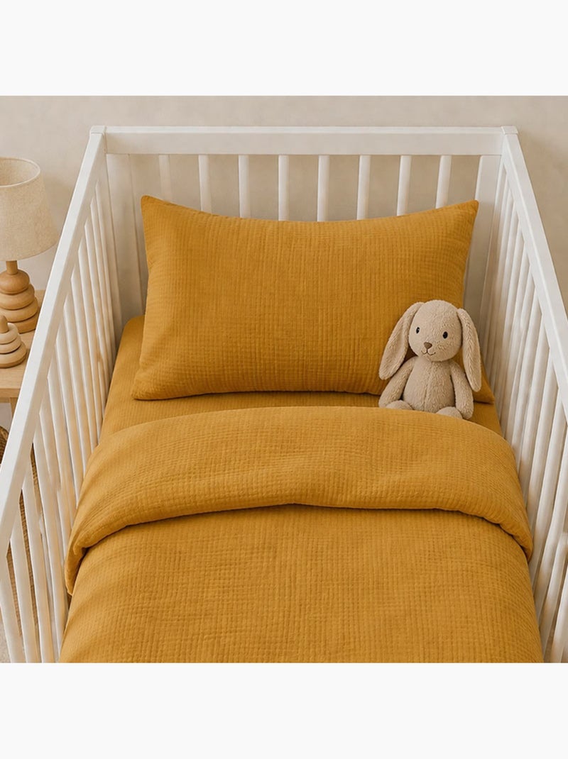 Taie d'Oreiller en Gaze de Coton Bio Honey Beige - Kiabi