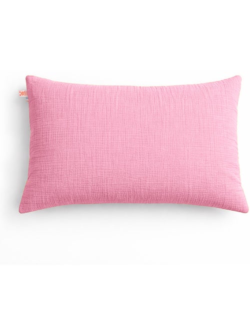 Taie d'Oreiller en Gaze de Coton Bio Rose - Kiabi Taie d'Oreiller en Gaze de Coton Bio Rose - Kiabi