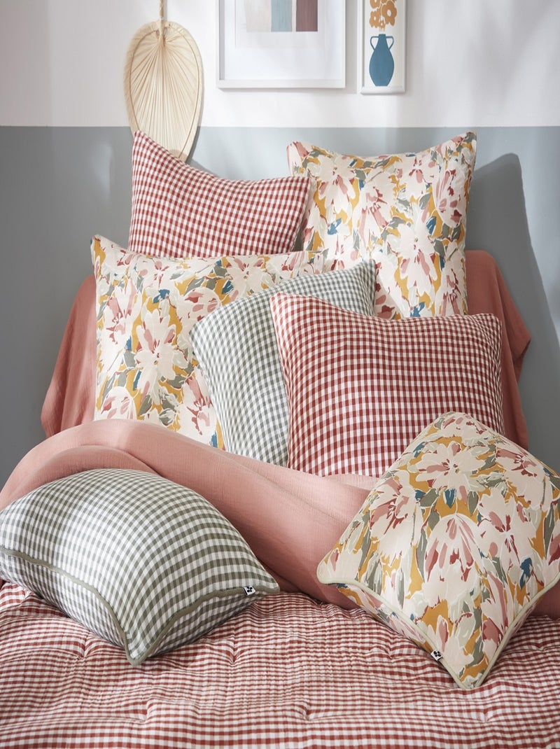 Taie d'oreiller en gaze de coton Clarence Beige - Kiabi