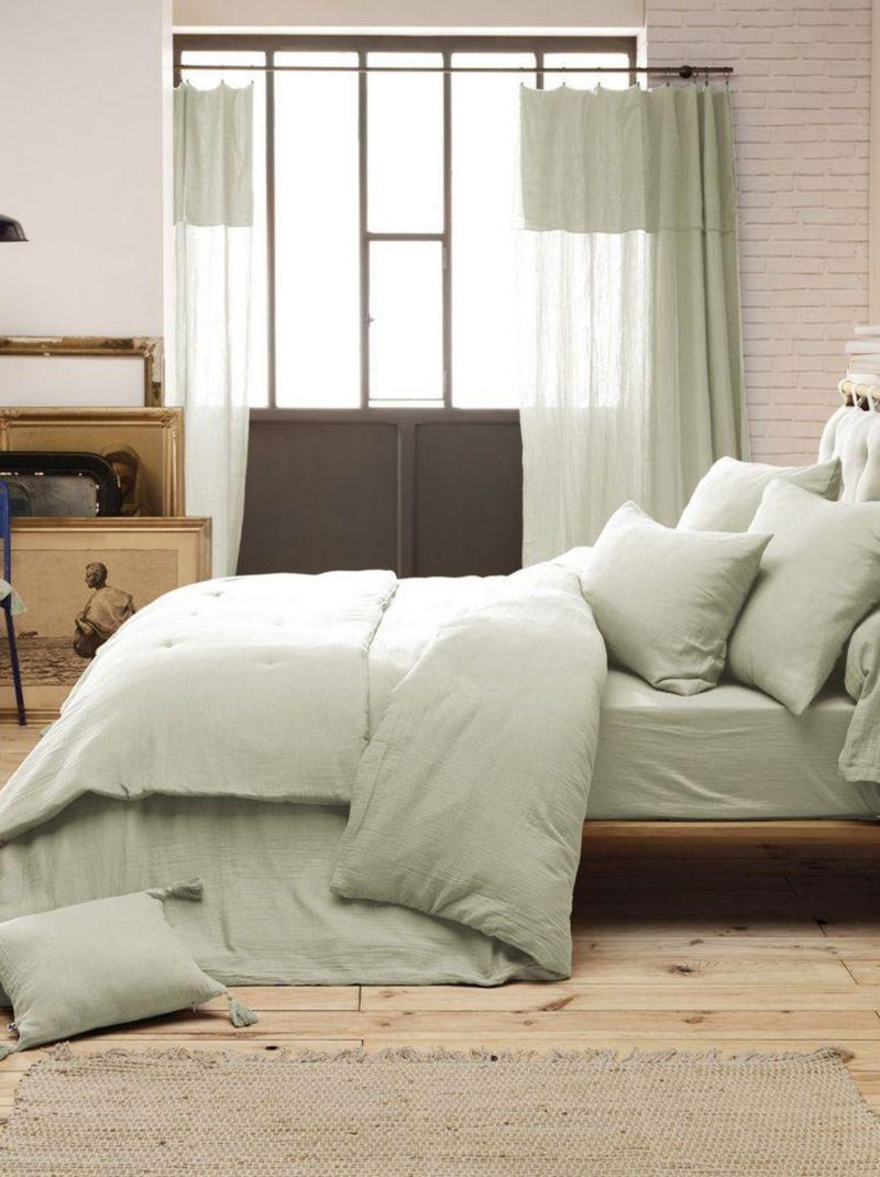 Taie d'oreiller en Gaze de Coton gris anthracite - Kiabi