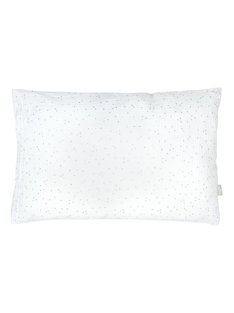 Taie d'oreiller en gaze de coton, Jeanne SEVIRA KIDS Blanc Doré - Kiabi