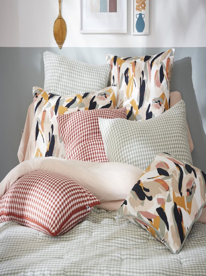 Taie d'oreiller en gaze de coton Julia Beige - Kiabi