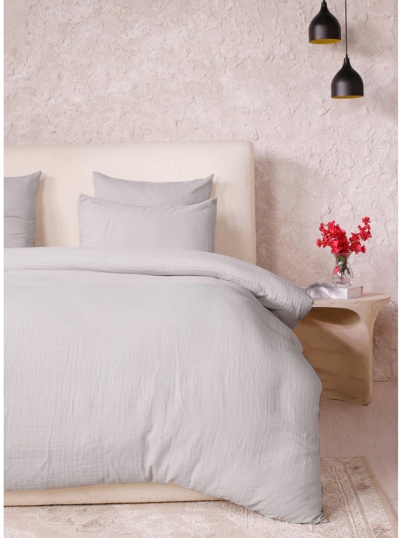 Taie d'oreiller en gaze de coton lave Douce Blanc - Kiabi