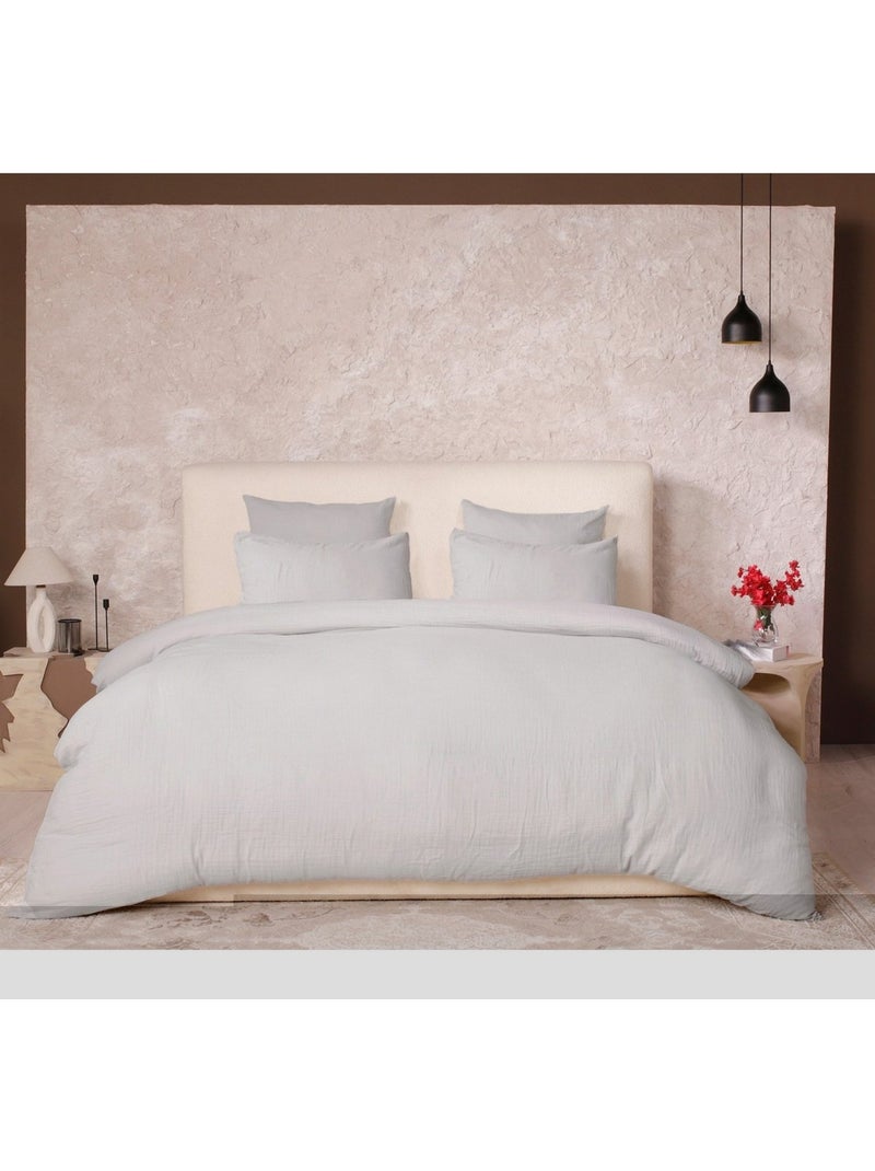 Taie d'oreiller en gaze de coton lave Douce Ecru - Kiabi