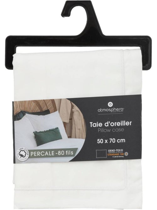 Taie d'oreiller en percale de coton LANDIHA - Kiabi