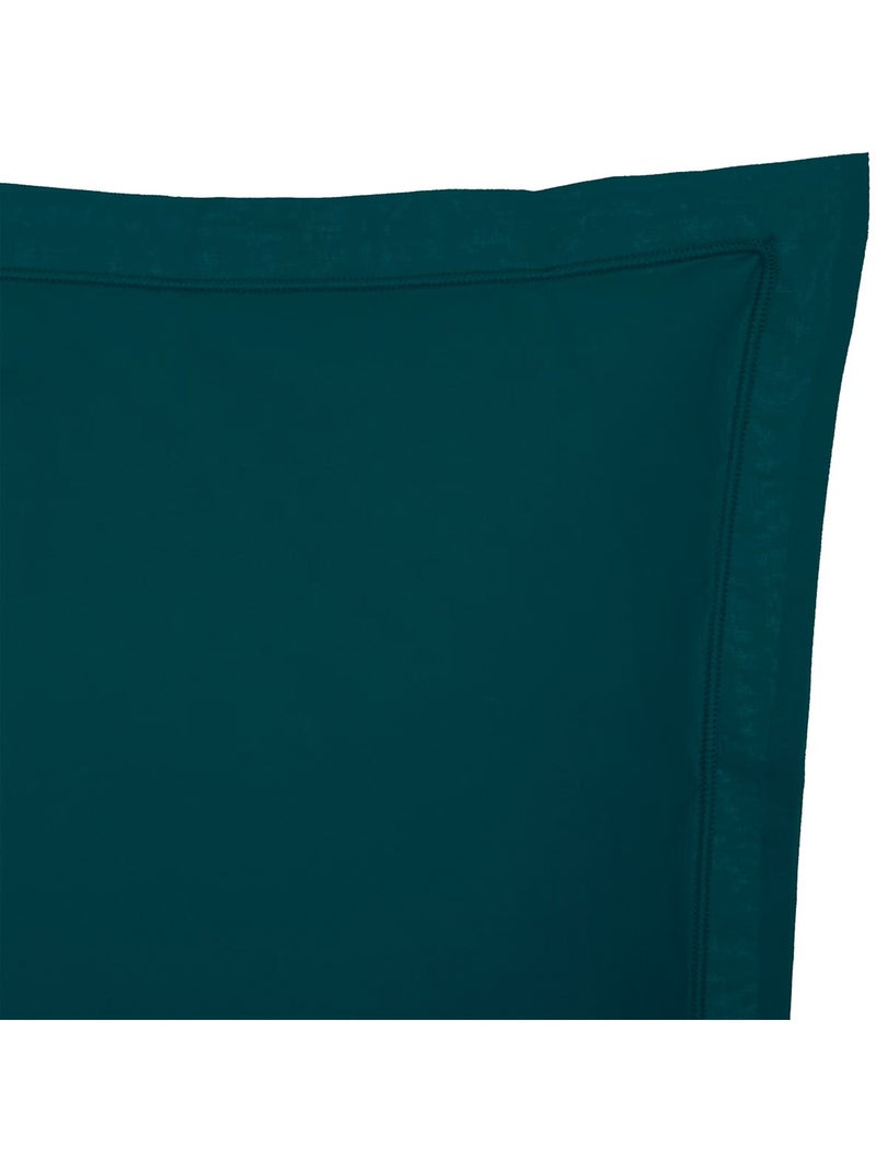Taie d'oreiller en percale de coton uni Harmonie Bleu - Kiabi