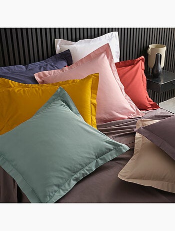 Taie d'oreiller en percale uni 78 fils