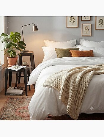 Taie d'oreiller en satin de coton