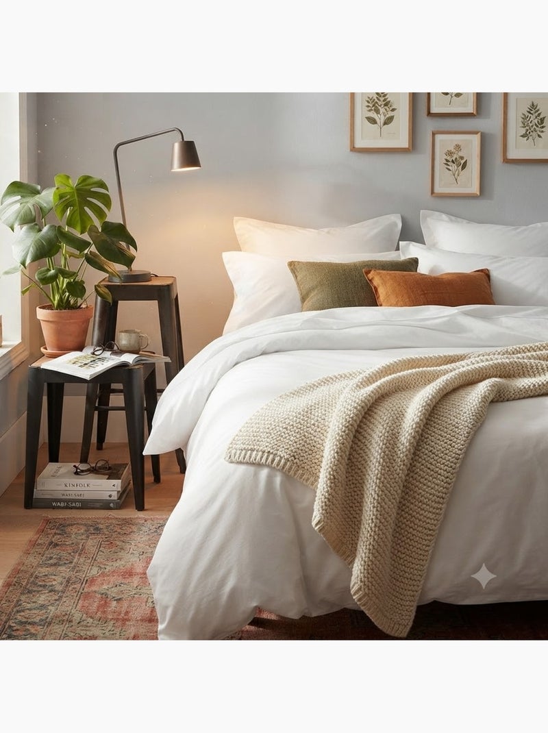 Taie d'oreiller en satin de coton Blanc - Kiabi