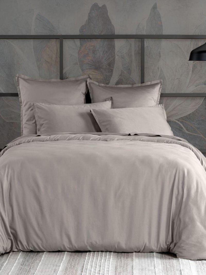 Taie d'oreiller en Satin de Coton Gris clair - Kiabi