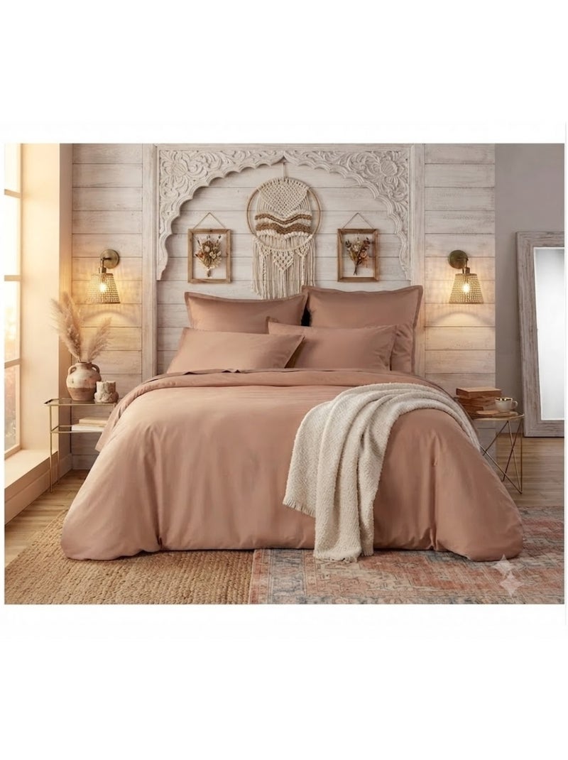 Taie d'oreiller en satin de coton Rose - Kiabi
