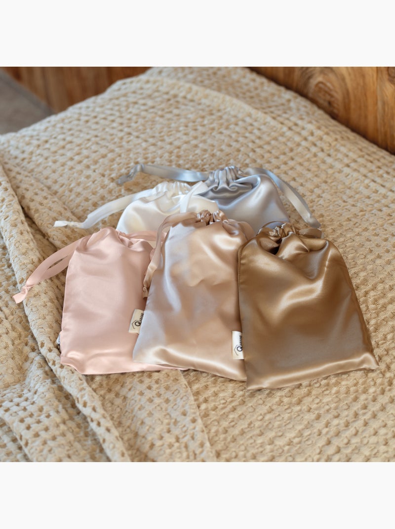 Taie d’oreiller en soie anti frisotti et anti-âge Beige - Kiabi