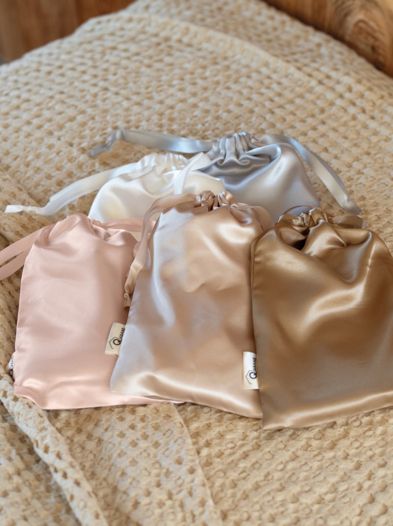 Taie d’oreiller en soie anti frisotti et anti-âge Taupe - Kiabi