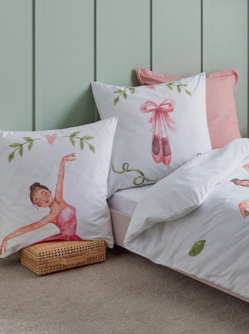 Taie d’oreiller enfant en percale motif danseuse étoile - Kiabi