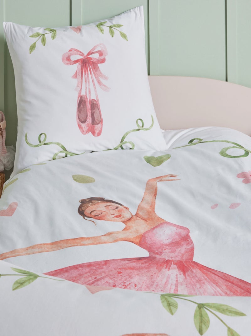 Taie d’oreiller enfant en percale motif danseuse étoile Rose - Kiabi