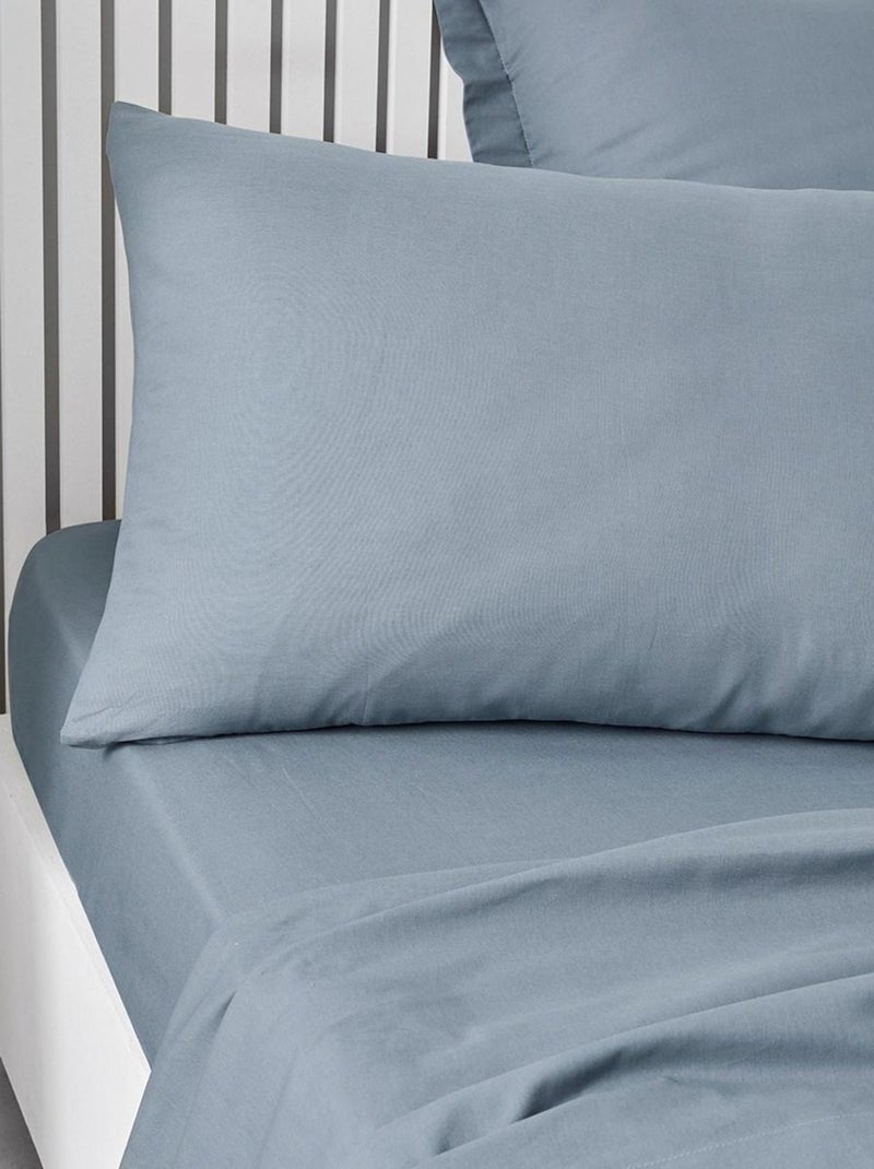 Taie d'oreiller ESSENTIAL Bleu gris - Kiabi