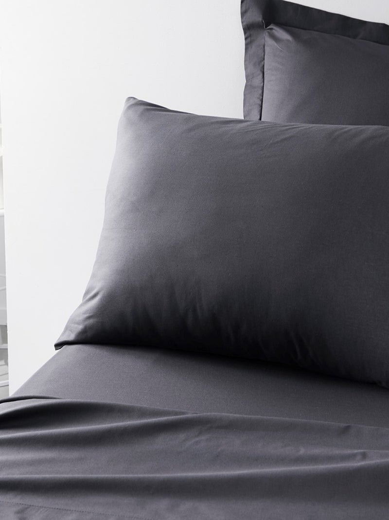 Taie d'oreiller ESSENTIAL gris anthracite - Kiabi