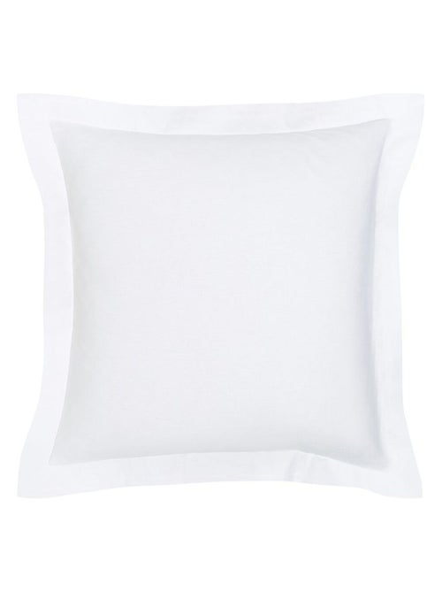 Taie d'oreiller finition volant uni coton ORGANIC - Kiabi