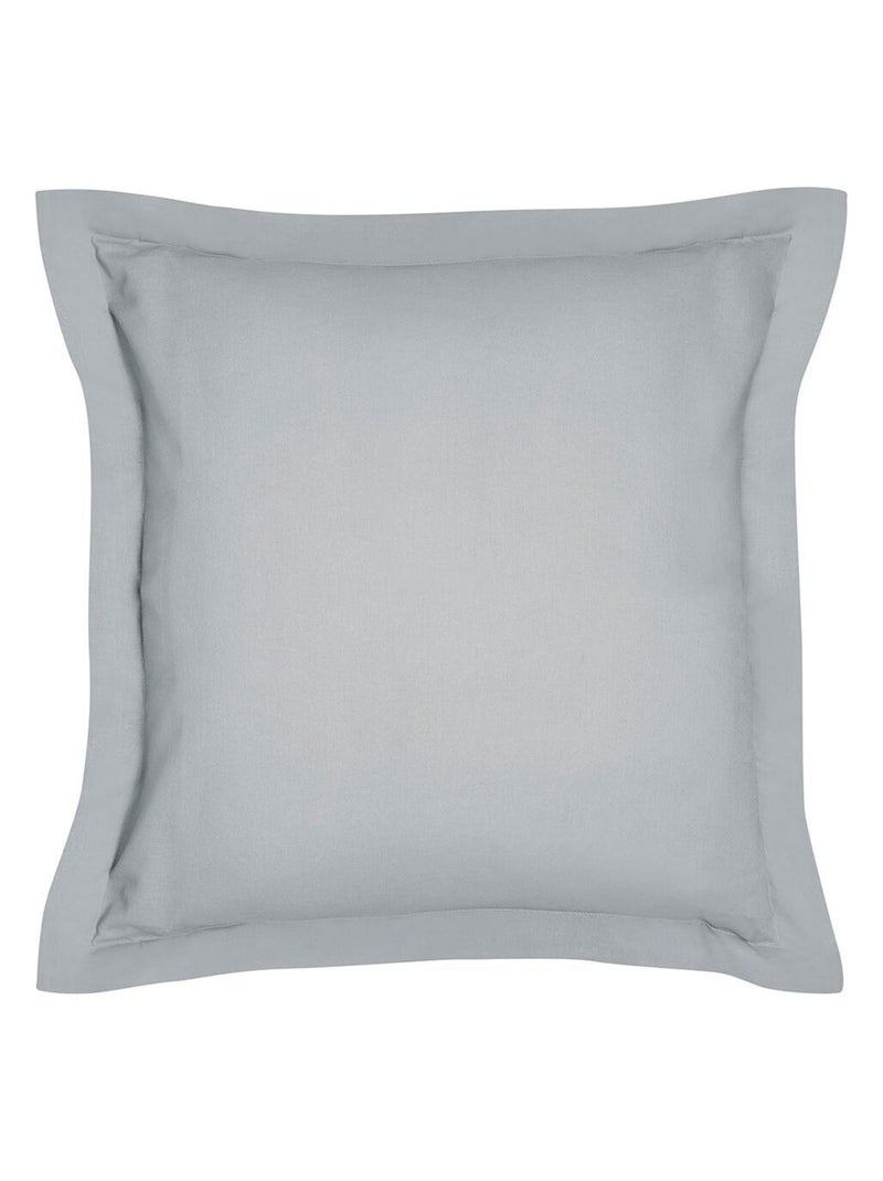 Taie d'oreiller finition volant uni coton ORGANIC Gris - Kiabi