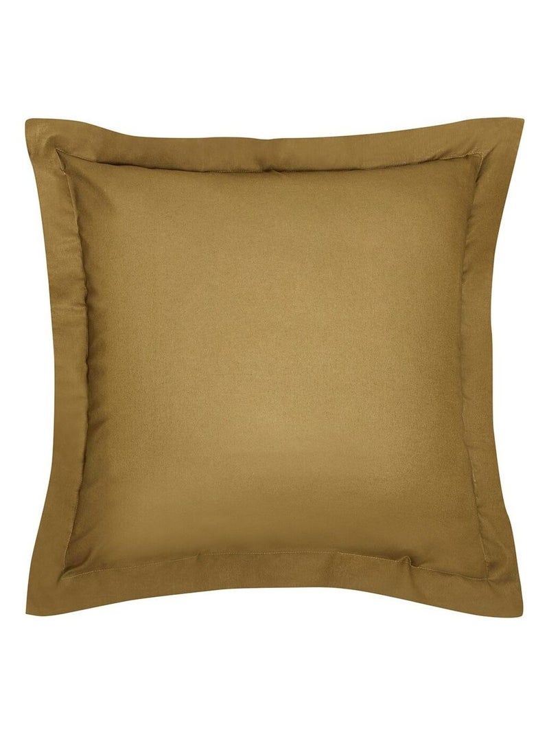 Taie d'oreiller finition volant uni coton ORGANIC Marron - Kiabi