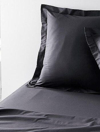 Taie d'oreiller finition volant uni coton ORGANIC