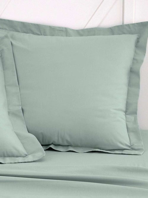 Taie d'oreiller finition volant uni coton ORGANIC - Kiabi