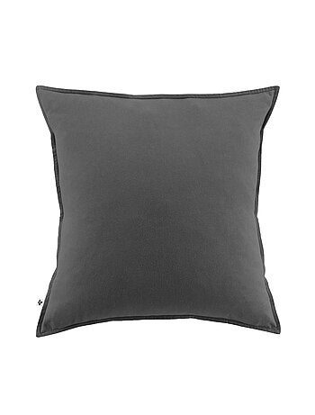 Taie d'oreiller flanelle anthracite 63x63