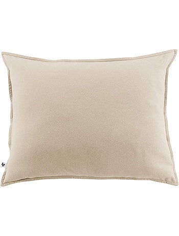 Taie d'oreiller flanelle anthracite 63x63