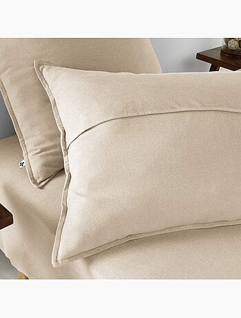 Taie d'oreiller flanelle anthracite 63x63