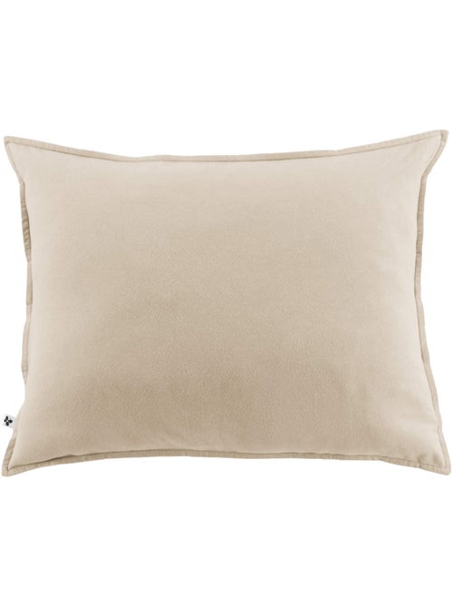 Taie d'oreiller flanelle beige 50x70 - Kiabi