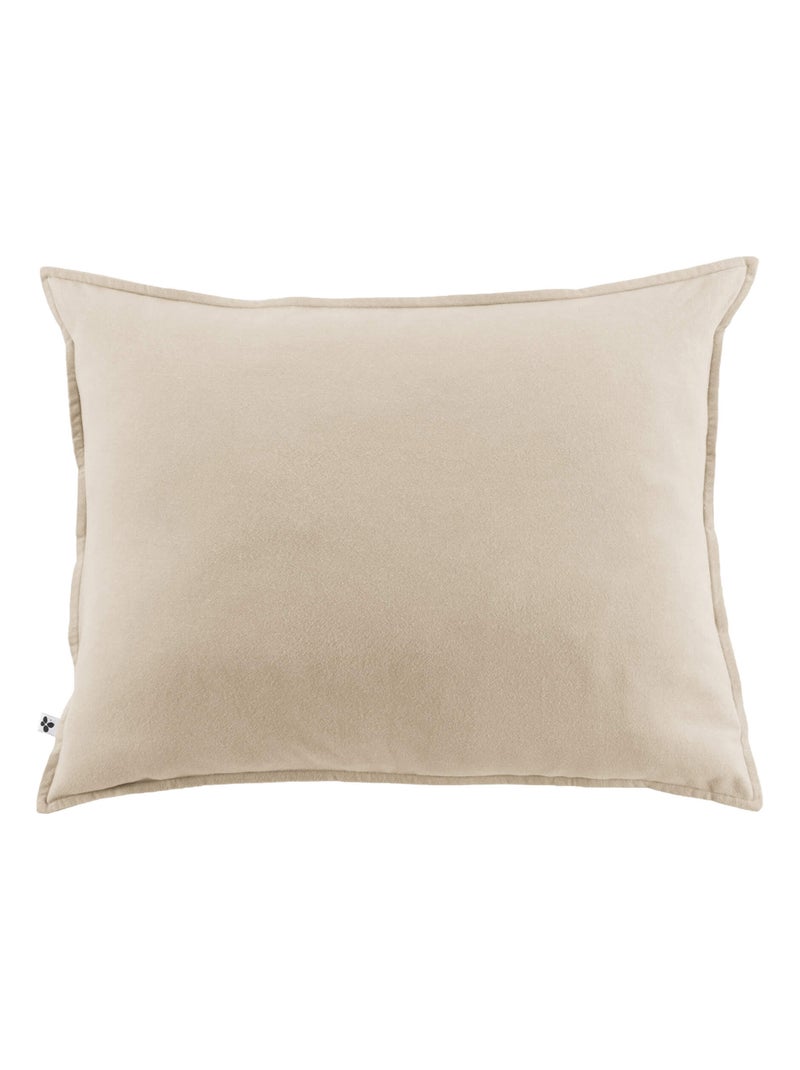 Taie d'oreiller flanelle Beige - Kiabi