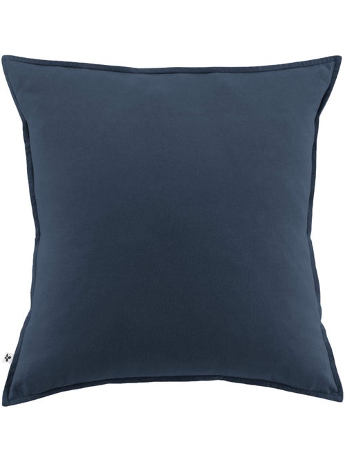 Taie d'oreiller flanelle bleu marine 63x63 - Kiabi