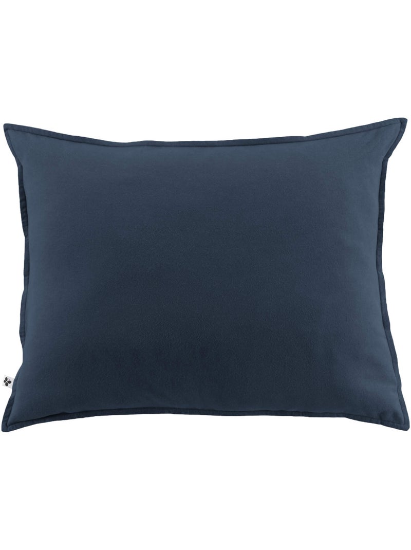 Taie d'oreiller flanelle bleu marine 63x63 Bleu marine - Kiabi