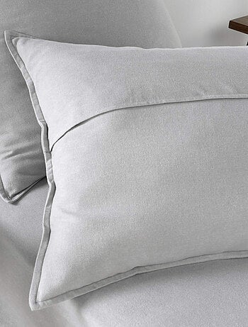 Taie d'oreiller flanelle anthracite 63x63
