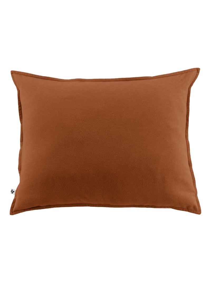 Taie d'oreiller flanelle Orange - Kiabi