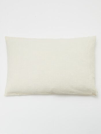 Taie d'oreiller gaze de coton 50 x 70 ou 63 x 63 cm - Kiabi Home