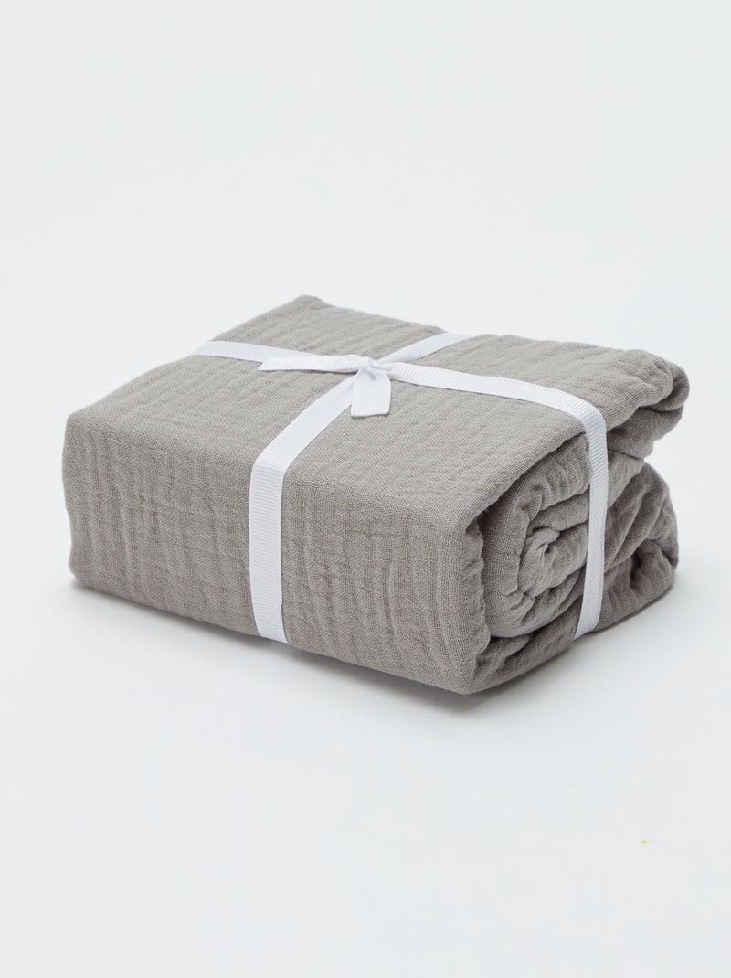 Taie d'oreiller gaze de coton 50 x 70 ou 63 x 63 cm - Kiabi Home GRIS - Kiabi