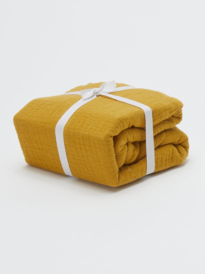Taie d'oreiller gaze de coton 50 x 70 ou 63 x 63 cm - Kiabi Home Jaune ocre - Kiabi