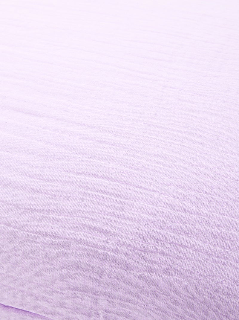 Taie d'oreiller gaze de coton 50 x 70 ou 63 x 63 cm - Kiabi Home Lilas - Kiabi