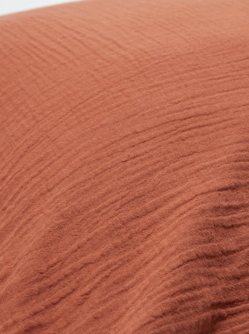 Taie d'oreiller gaze de coton 50 x 70 ou 63 x 63 cm - Kiabi Home - Kiabi Taie d'oreiller gaze de coton 50 x 70 ou 63 x 63 cm - Kiabi Home - Kiabi