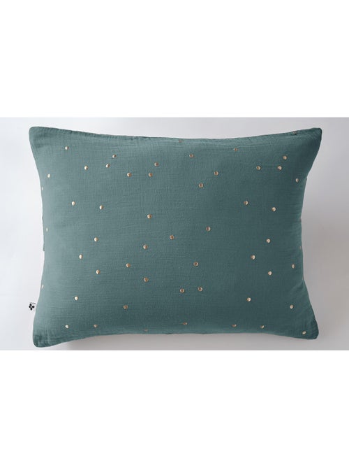 Taie d’Oreiller – Gaze de Coton Brodée Fil Or – Gaïa Chic - Kiabi