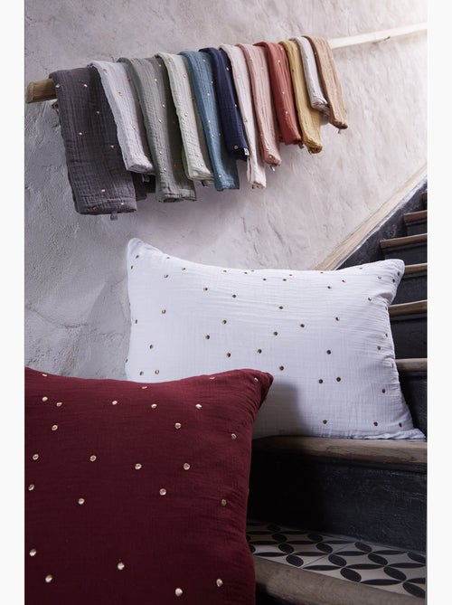 Taie d’Oreiller – Gaze de Coton Brodée Fil Or – Gaïa Chic - Kiabi Taie d’Oreiller – Gaze de Coton Brodée Fil Or – Gaïa Chic - Kiabi