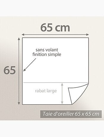 Taie d'oreiller gaze de coton CASSIS