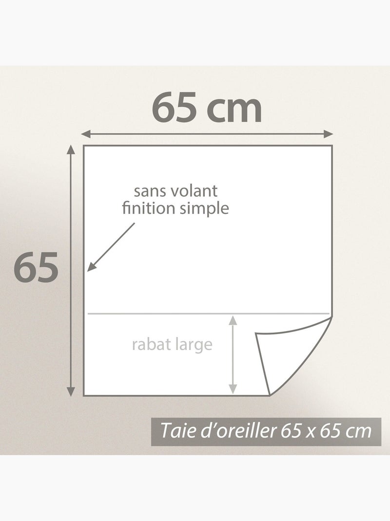 Taie d'oreiller gaze de coton CASSIS Blanc - Kiabi