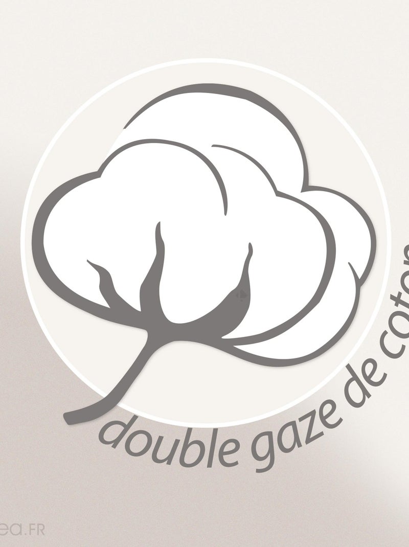 Taie d'oreiller gaze de coton CASSIS Blanc - Kiabi