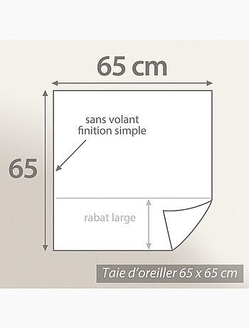 Taie d'oreiller gaze de coton CASSIS
