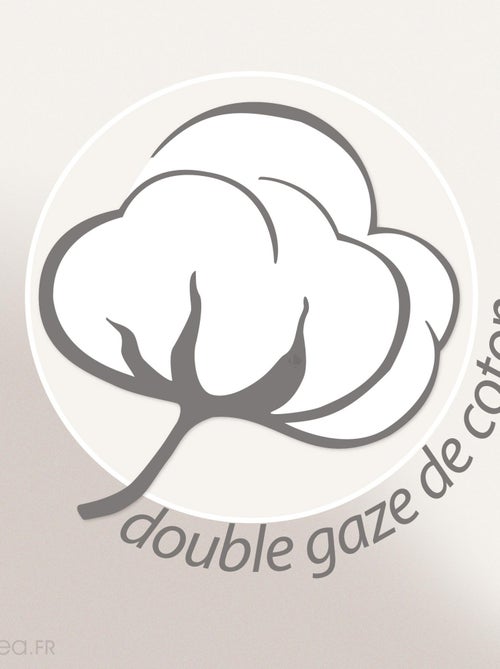 Taie d'oreiller gaze de coton CASSIS - Kiabi